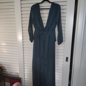 Elegant Teal Evening Gown